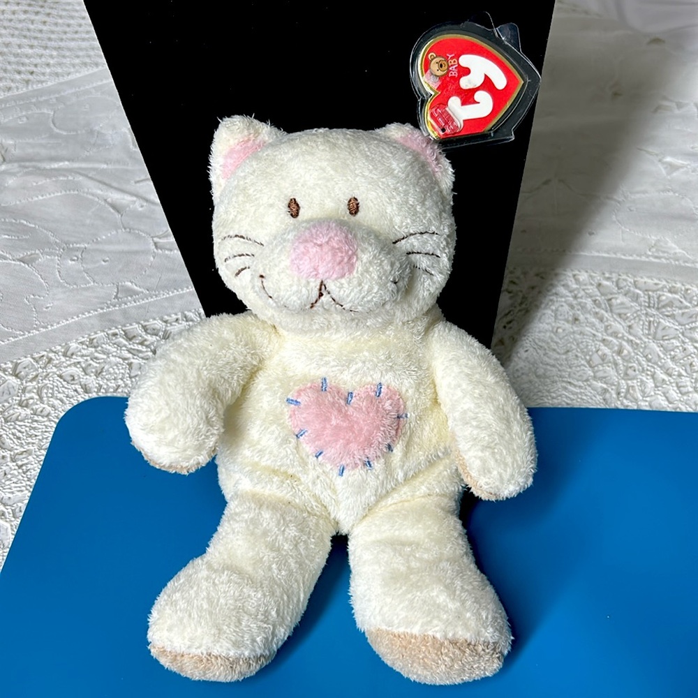 🖤2005 TY Baby Line “Kittyhugs” Kitty Cat Plush - Love to Baby - 8.5”